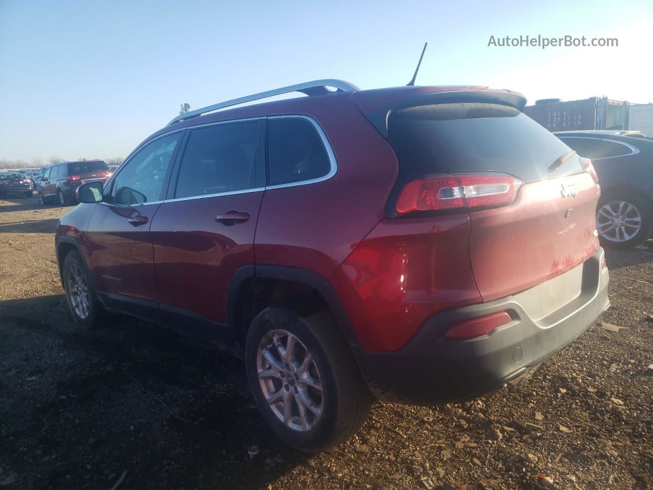 2015 Jeep Cherokee Latitude Maroon vin: 1C4PJLCB1FW657566