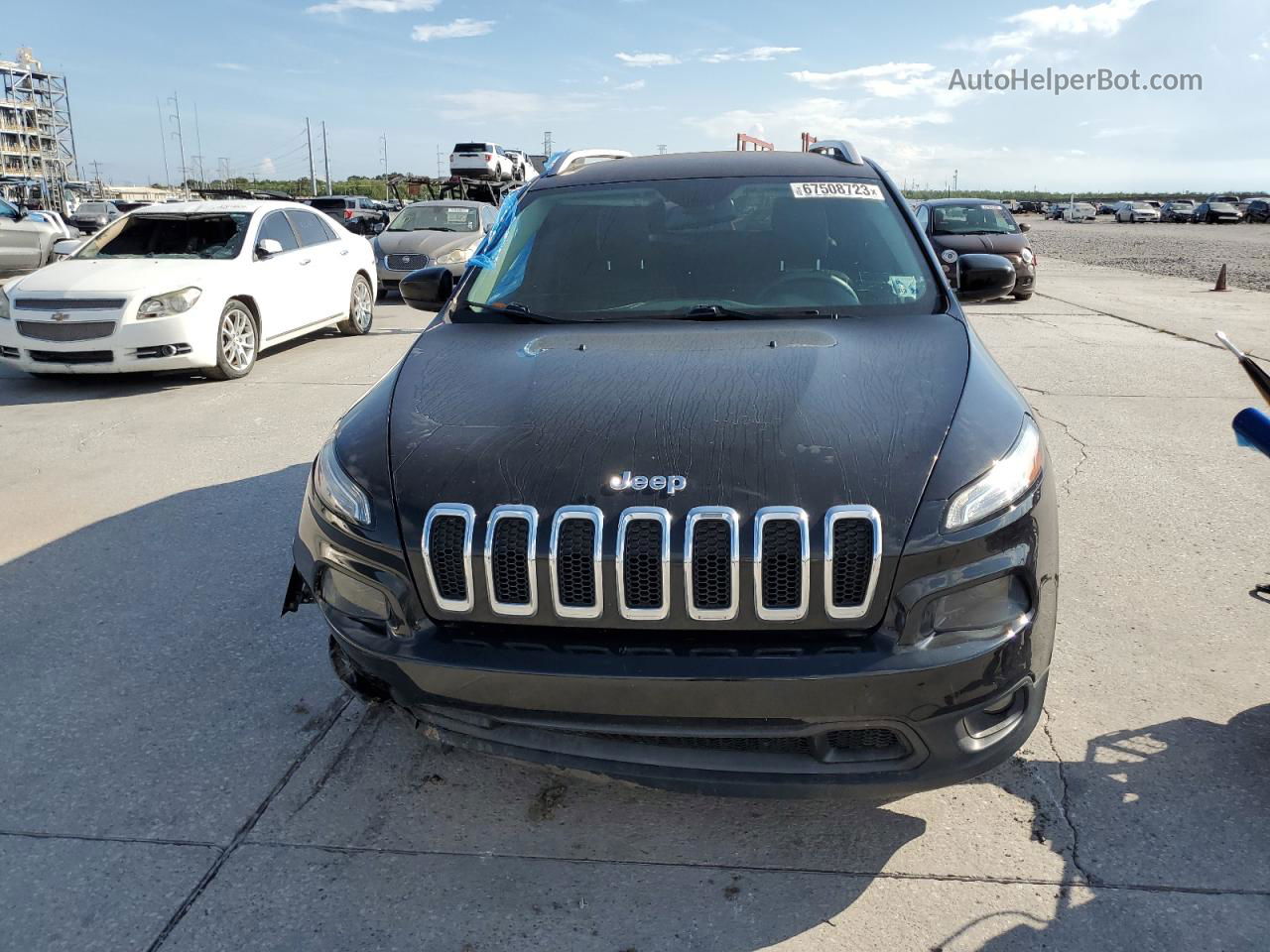 2015 Jeep Cherokee Latitude Черный vin: 1C4PJLCB1FW690602