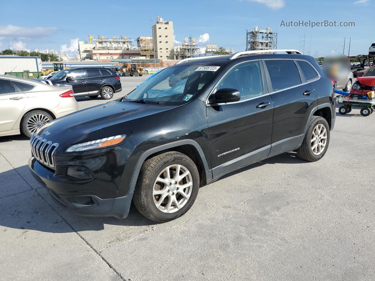 2015 Jeep Cherokee Latitude Черный vin: 1C4PJLCB1FW690602