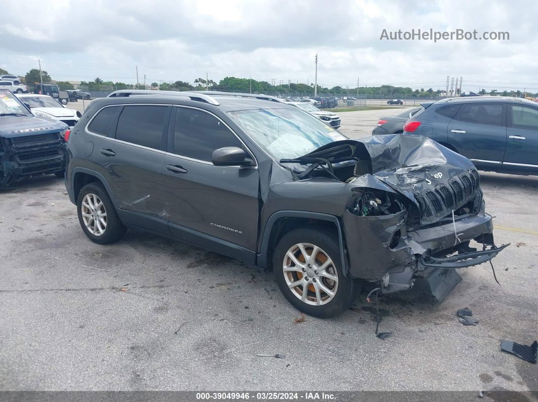 2015 Jeep Cherokee Latitude Gray vin: 1C4PJLCB1FW793390