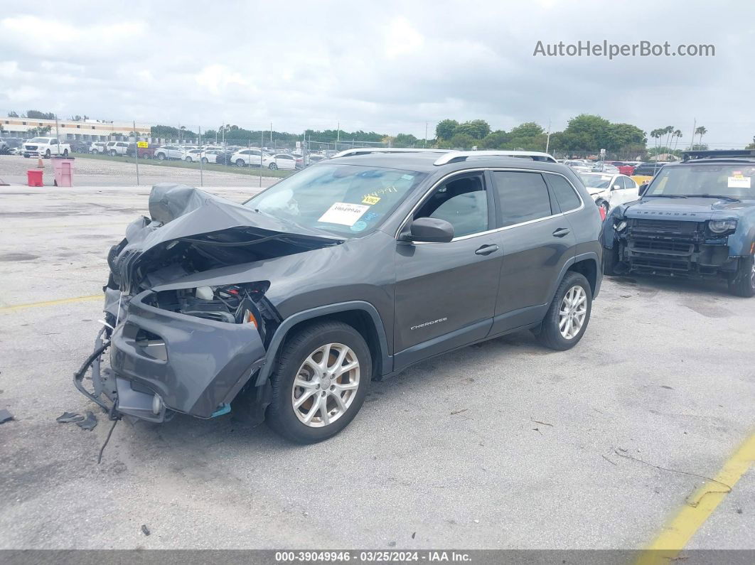 2015 Jeep Cherokee Latitude Gray vin: 1C4PJLCB1FW793390