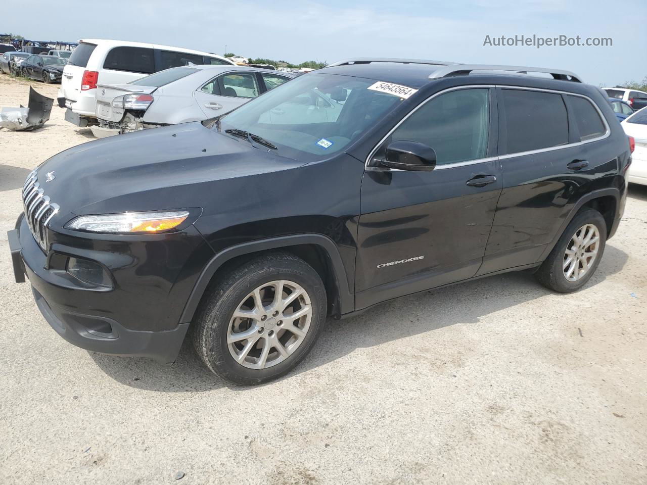 2016 Jeep Cherokee Latitude Черный vin: 1C4PJLCB1GW222922