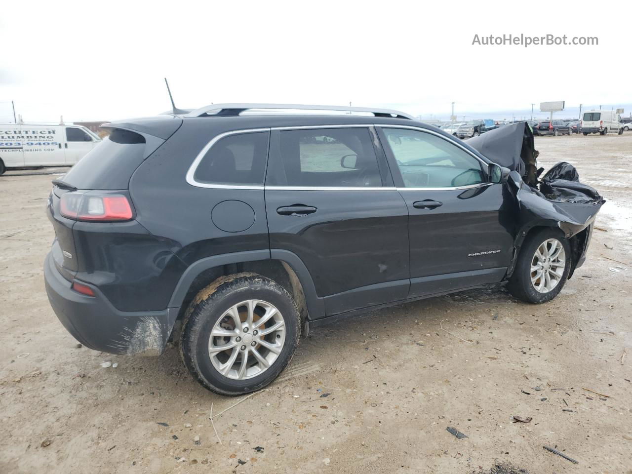 2019 Jeep Cherokee Latitude Black vin: 1C4PJLCB1KD114725