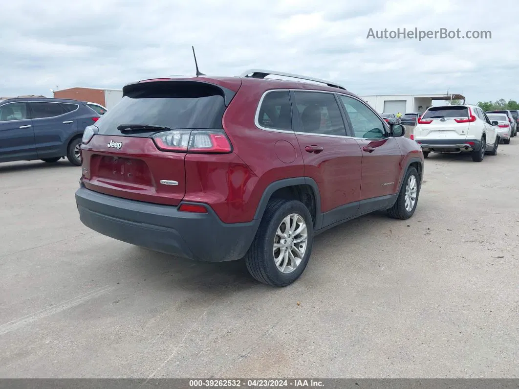 2019 Jeep Cherokee Latitude Fwd Maroon vin: 1C4PJLCB1KD203825