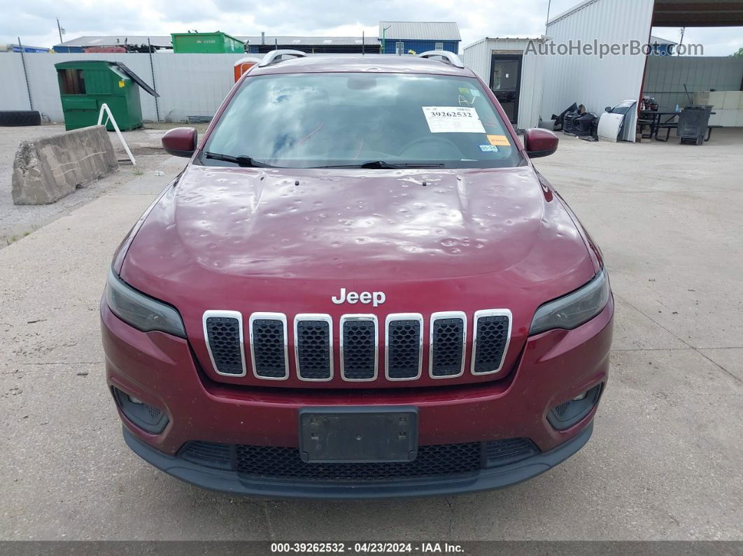 2019 Jeep Cherokee Latitude Fwd Maroon vin: 1C4PJLCB1KD203825