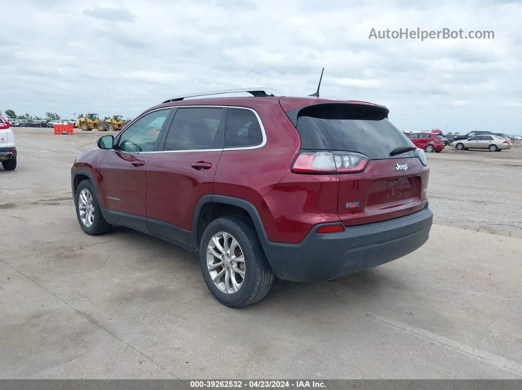 2019 Jeep Cherokee Latitude Fwd Maroon vin: 1C4PJLCB1KD203825