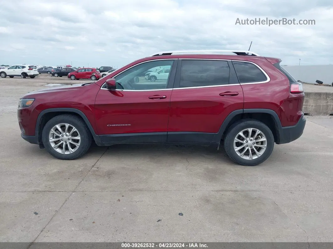 2019 Jeep Cherokee Latitude Fwd Maroon vin: 1C4PJLCB1KD203825