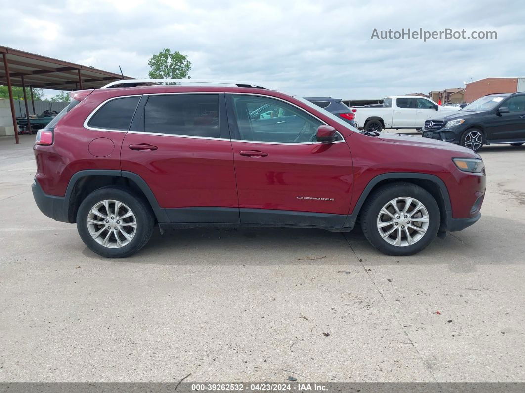 2019 Jeep Cherokee Latitude Fwd Maroon vin: 1C4PJLCB1KD203825