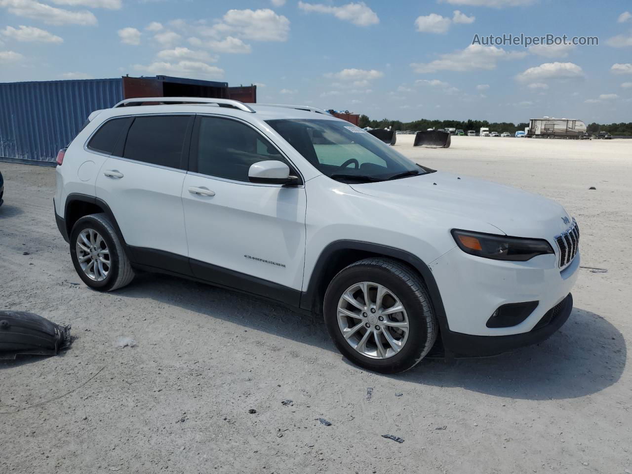 2019 Jeep Cherokee Latitude White vin: 1C4PJLCB1KD264995