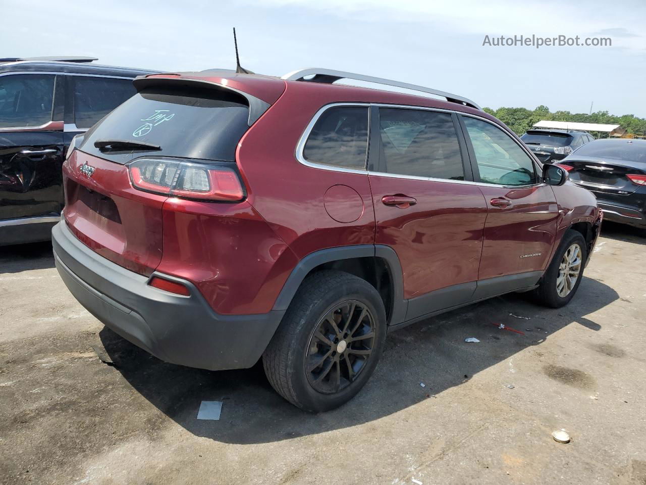 2019 Jeep Cherokee Latitude Красный vin: 1C4PJLCB1KD266245