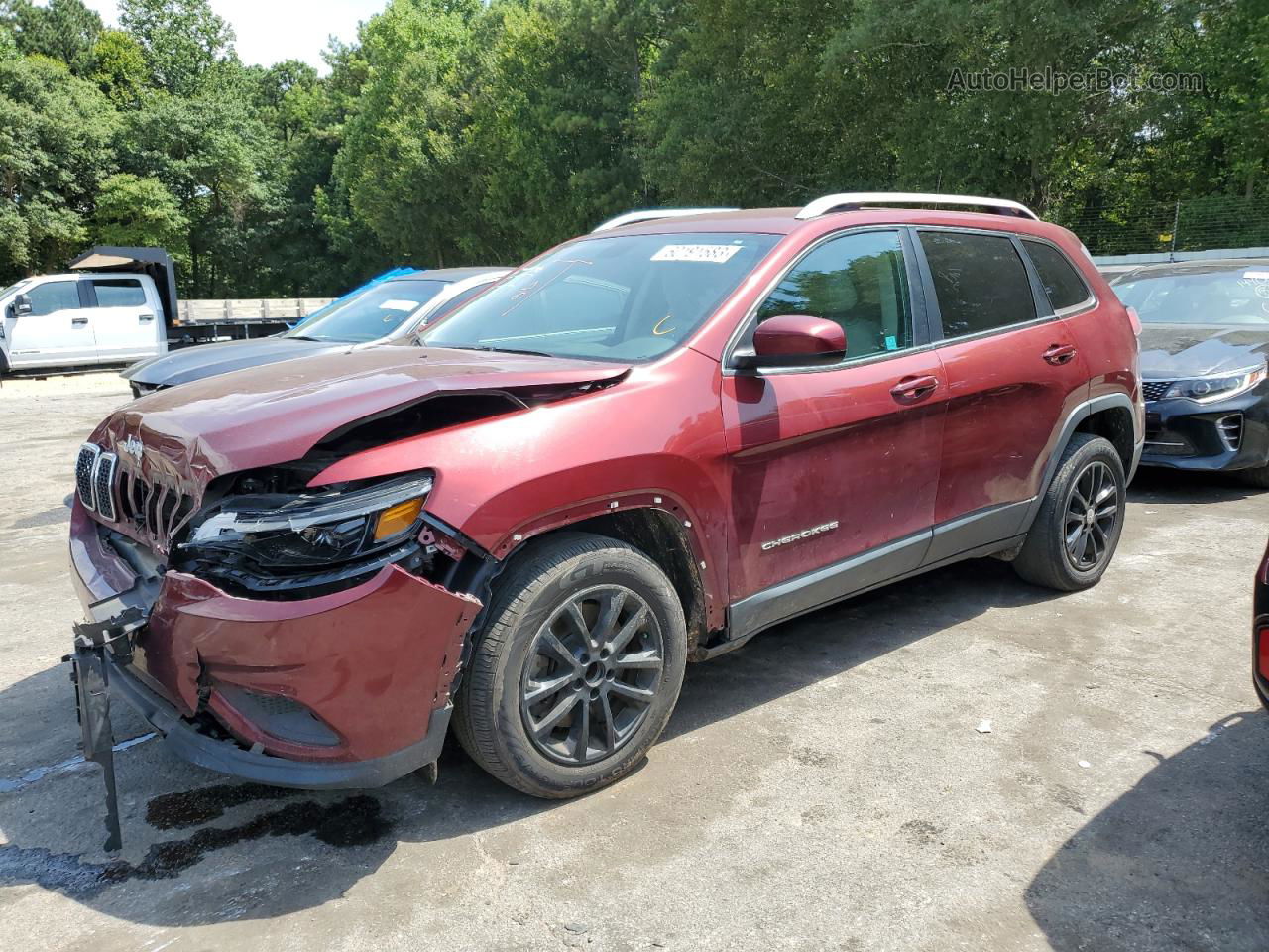 2019 Jeep Cherokee Latitude Красный vin: 1C4PJLCB1KD266245