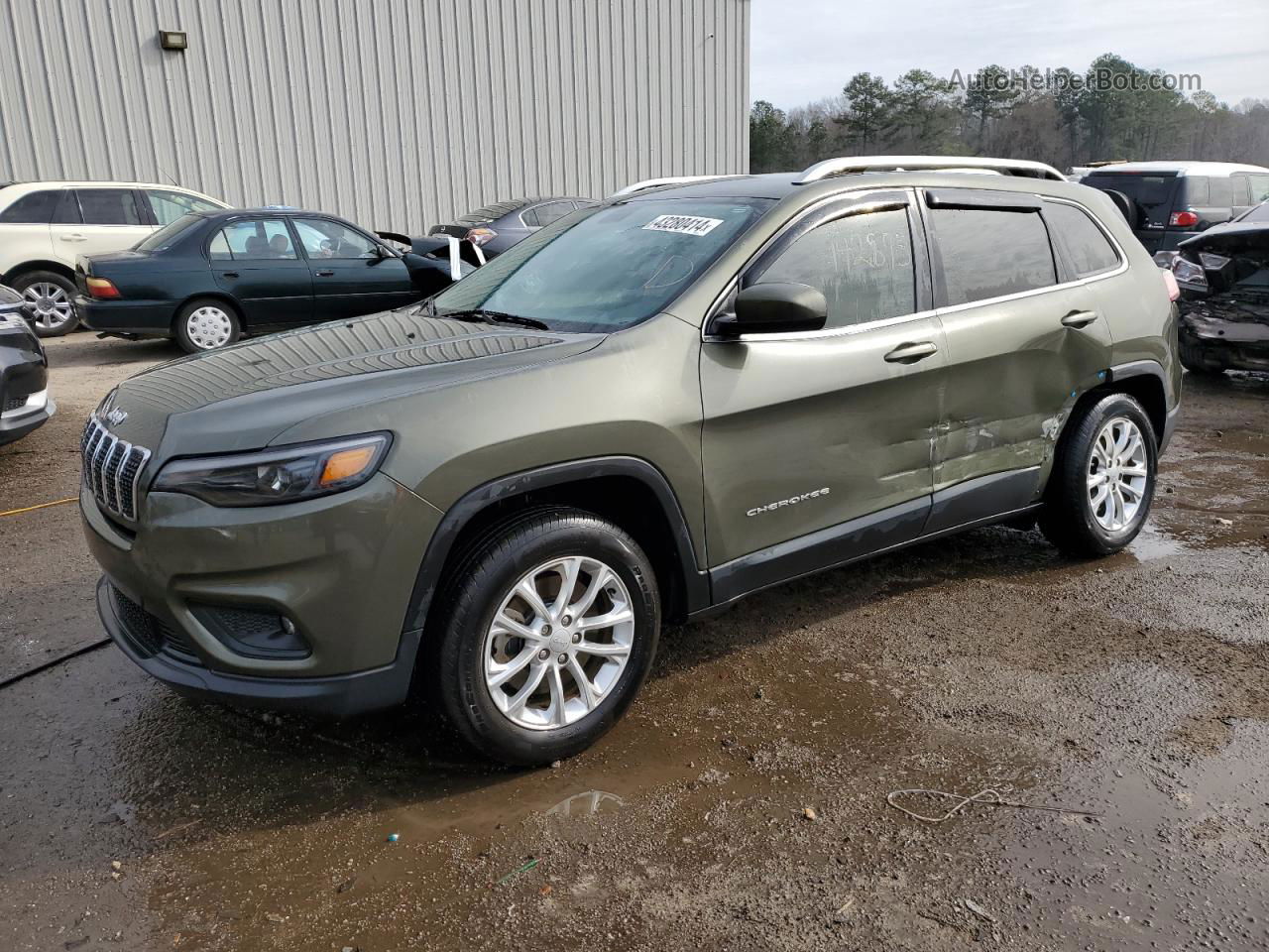 2019 Jeep Cherokee Latitude Green vin: 1C4PJLCB1KD290321