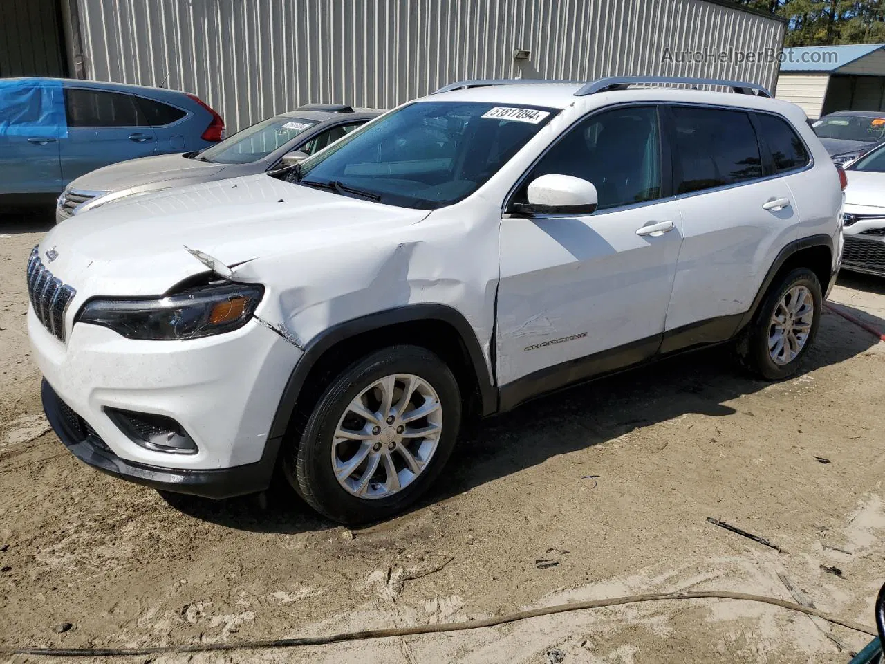 2019 Jeep Cherokee Latitude White vin: 1C4PJLCB1KD479499