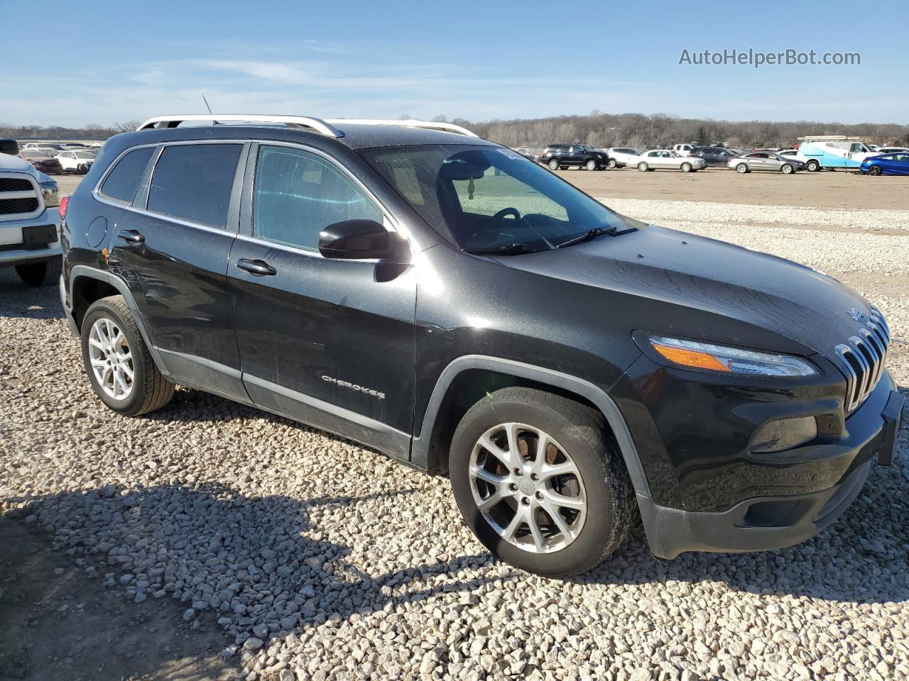 2014 Jeep Cherokee Latitude Black vin: 1C4PJLCB2EW131705