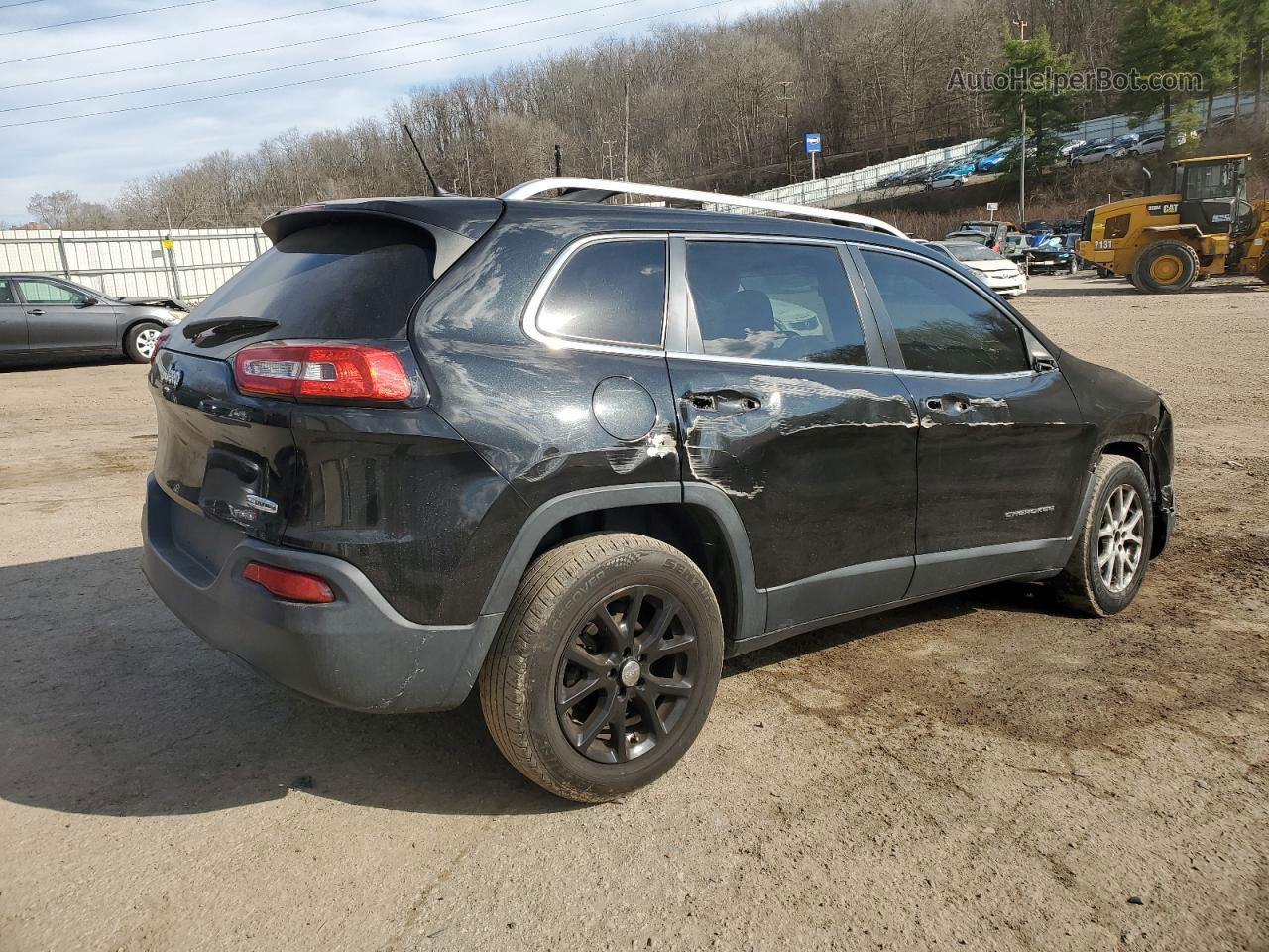 2014 Jeep Cherokee Latitude Черный vin: 1C4PJLCB2EW140016