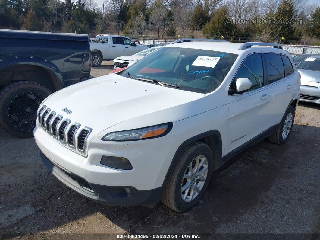 2014 Jeep Cherokee Latitude White vin: 1C4PJLCB2EW299294