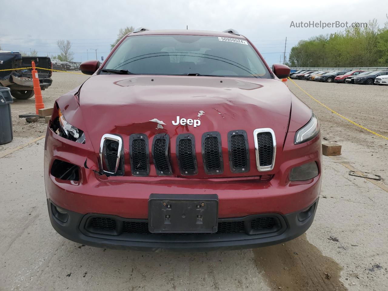 2016 Jeep Cherokee Latitude Красный vin: 1C4PJLCB2GW114020