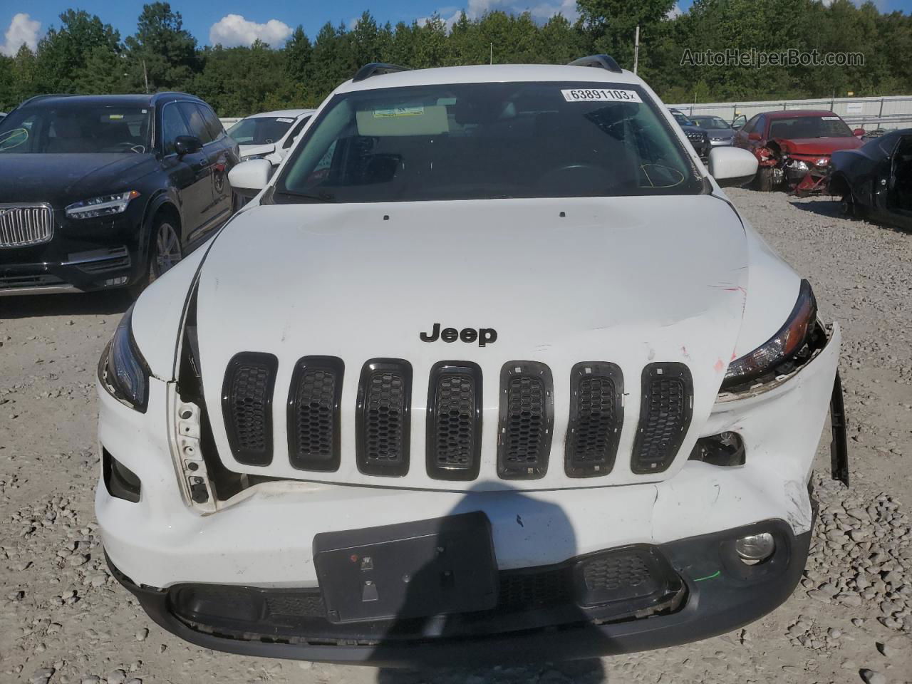 2016 Jeep Cherokee Latitude Белый vin: 1C4PJLCB2GW127009