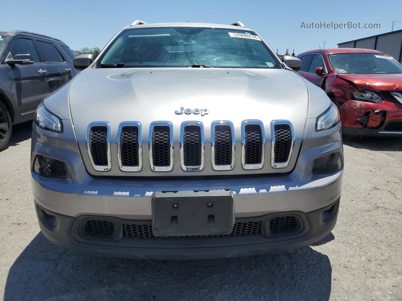 2016 Jeep Cherokee Latitude Gray vin: 1C4PJLCB2GW282563