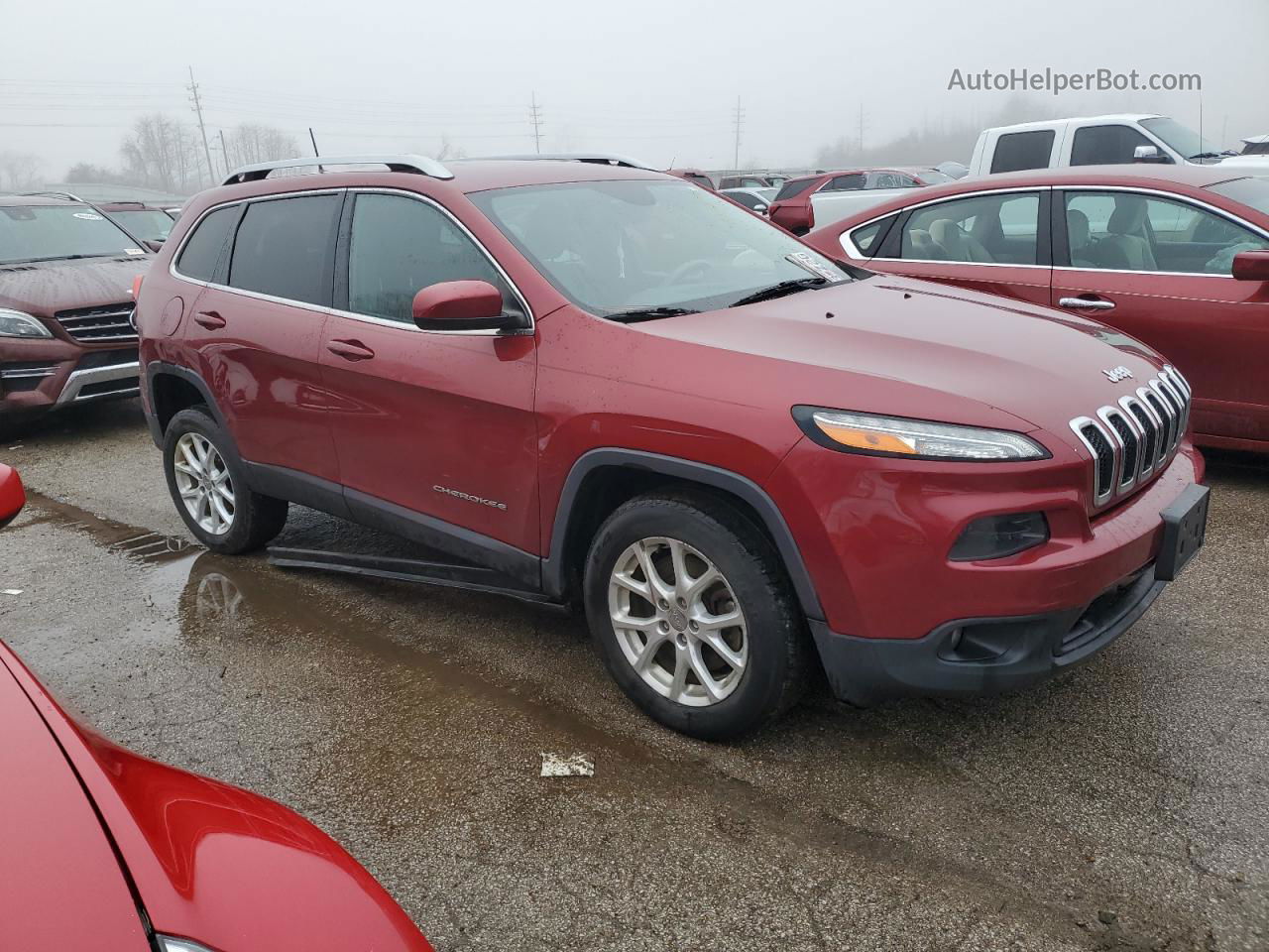 2016 Jeep Cherokee Latitude Красный vin: 1C4PJLCB2GW284197