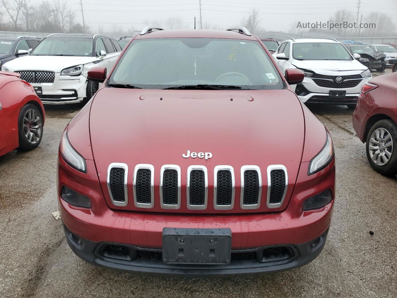 2016 Jeep Cherokee Latitude Red vin: 1C4PJLCB2GW284197