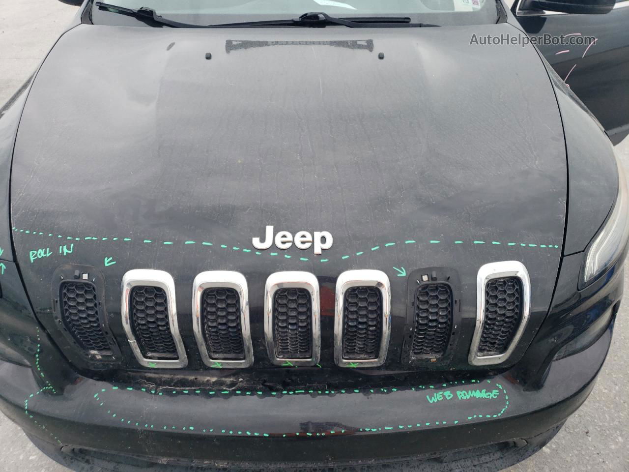 2016 Jeep Cherokee Latitude Черный vin: 1C4PJLCB2GW355978