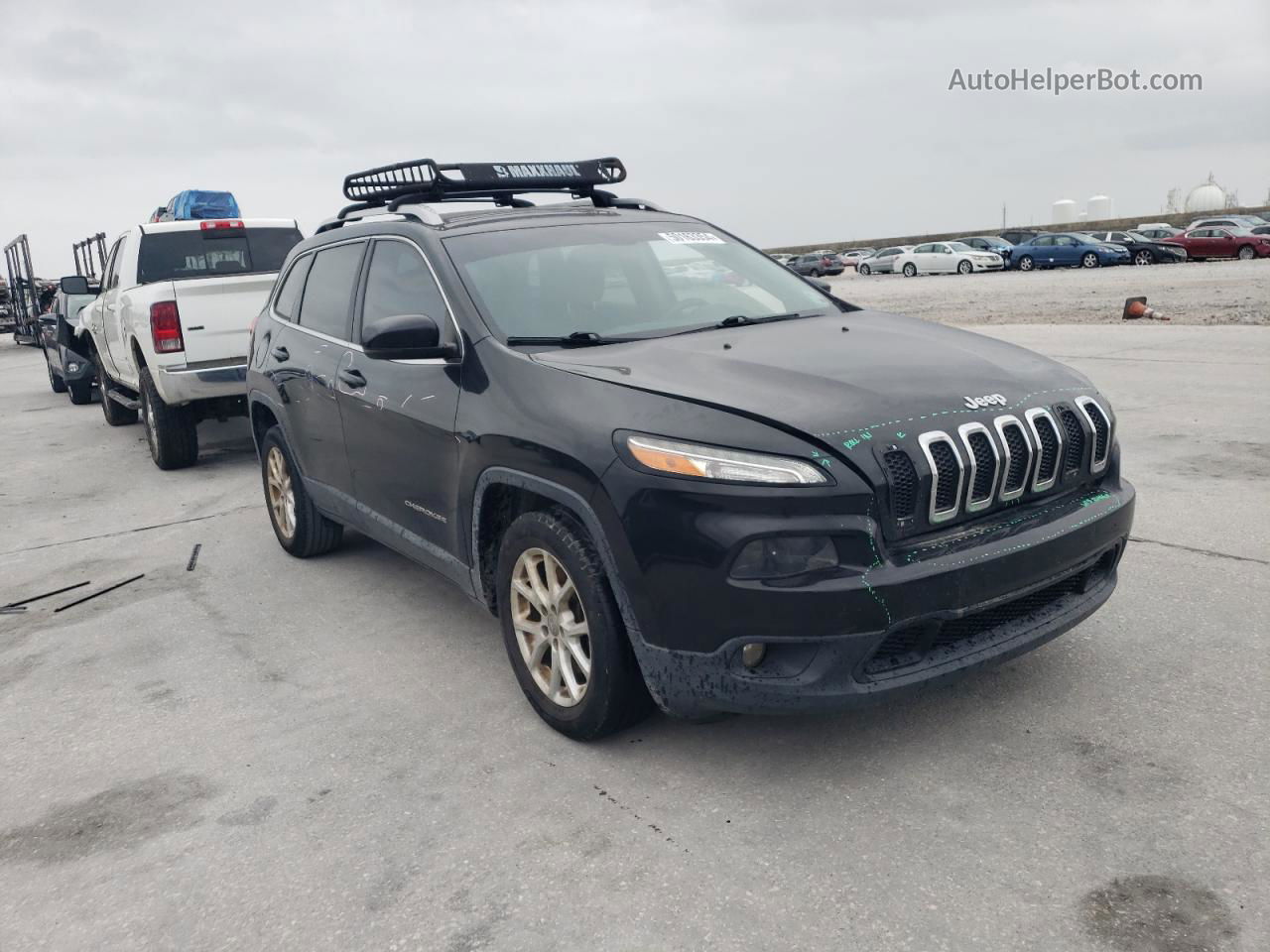 2016 Jeep Cherokee Latitude Black vin: 1C4PJLCB2GW355978