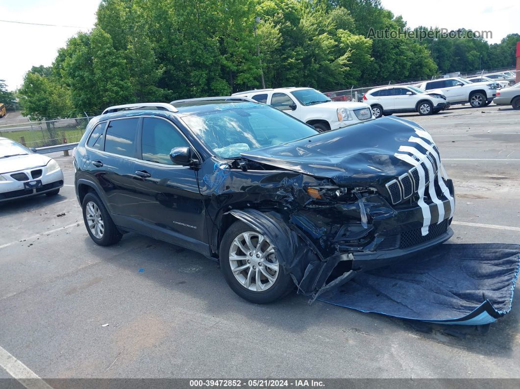 2019 Jeep Cherokee Latitude Fwd Black vin: 1C4PJLCB2KD297262