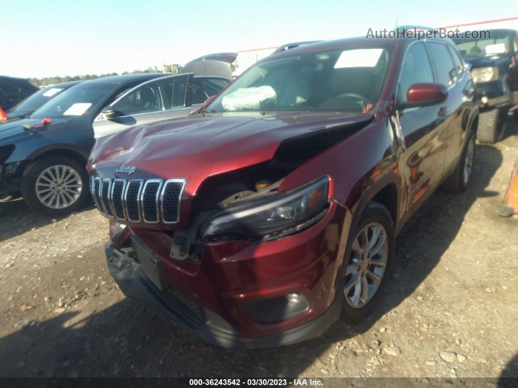 2019 Jeep Cherokee Latitude Red vin: 1C4PJLCB2KD377175