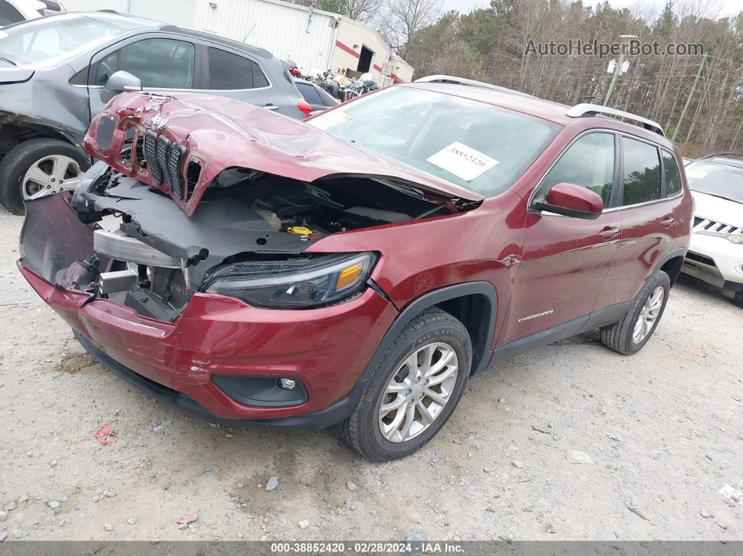 2019 Jeep Cherokee Latitude Fwd Red vin: 1C4PJLCB2KD384322