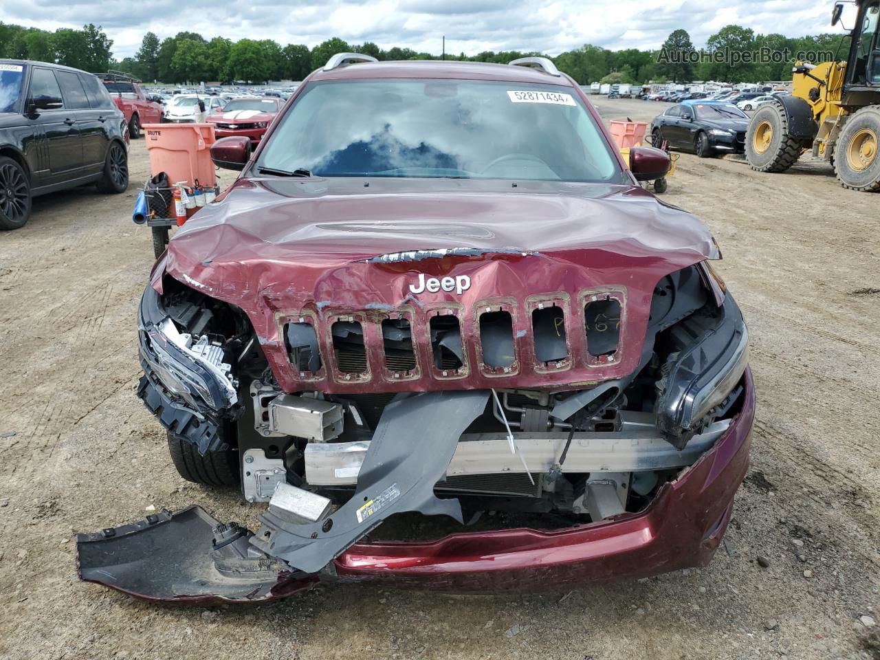 2019 Jeep Cherokee Latitude Maroon vin: 1C4PJLCB2KD406352