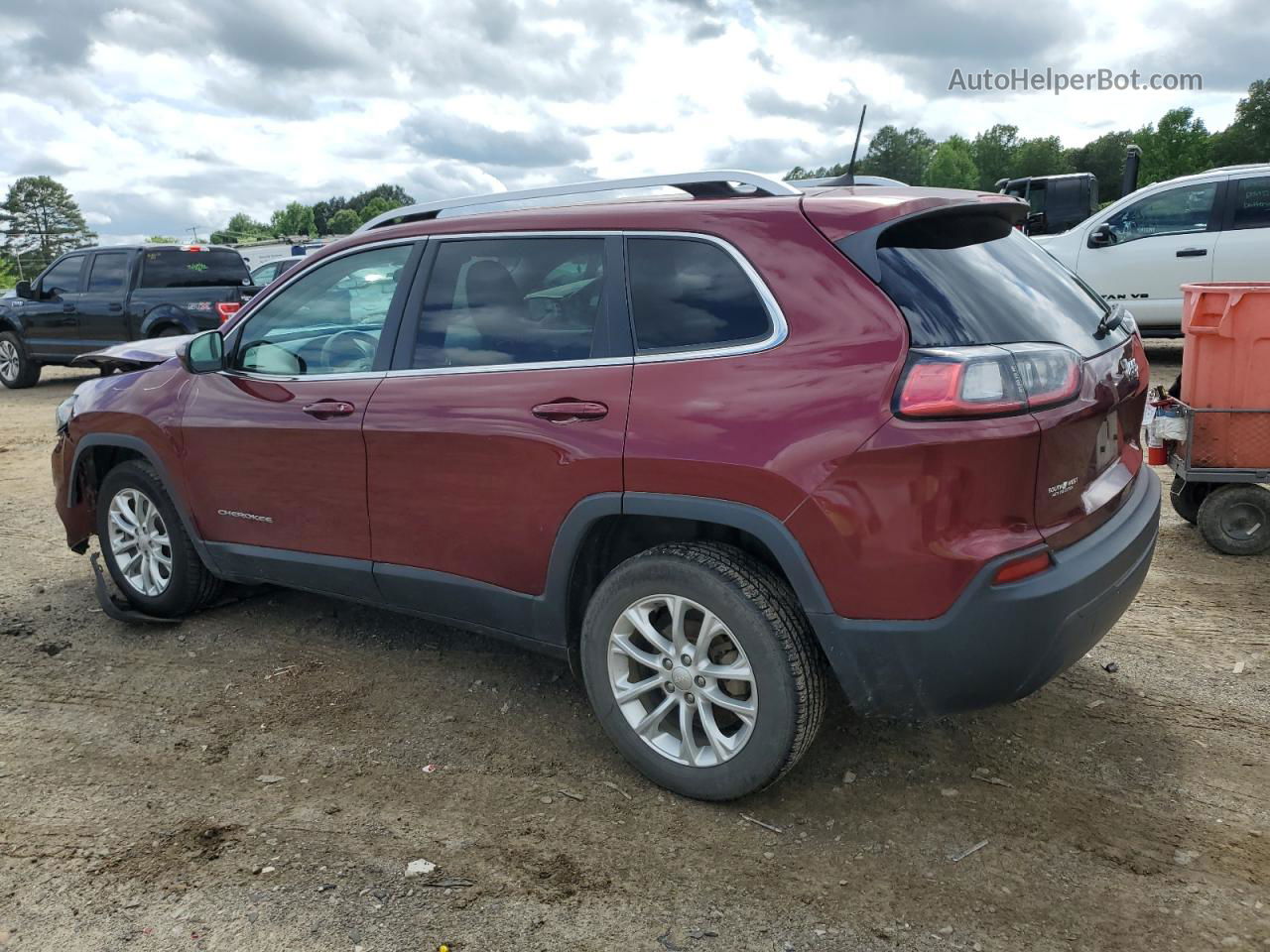 2019 Jeep Cherokee Latitude Maroon vin: 1C4PJLCB2KD406352