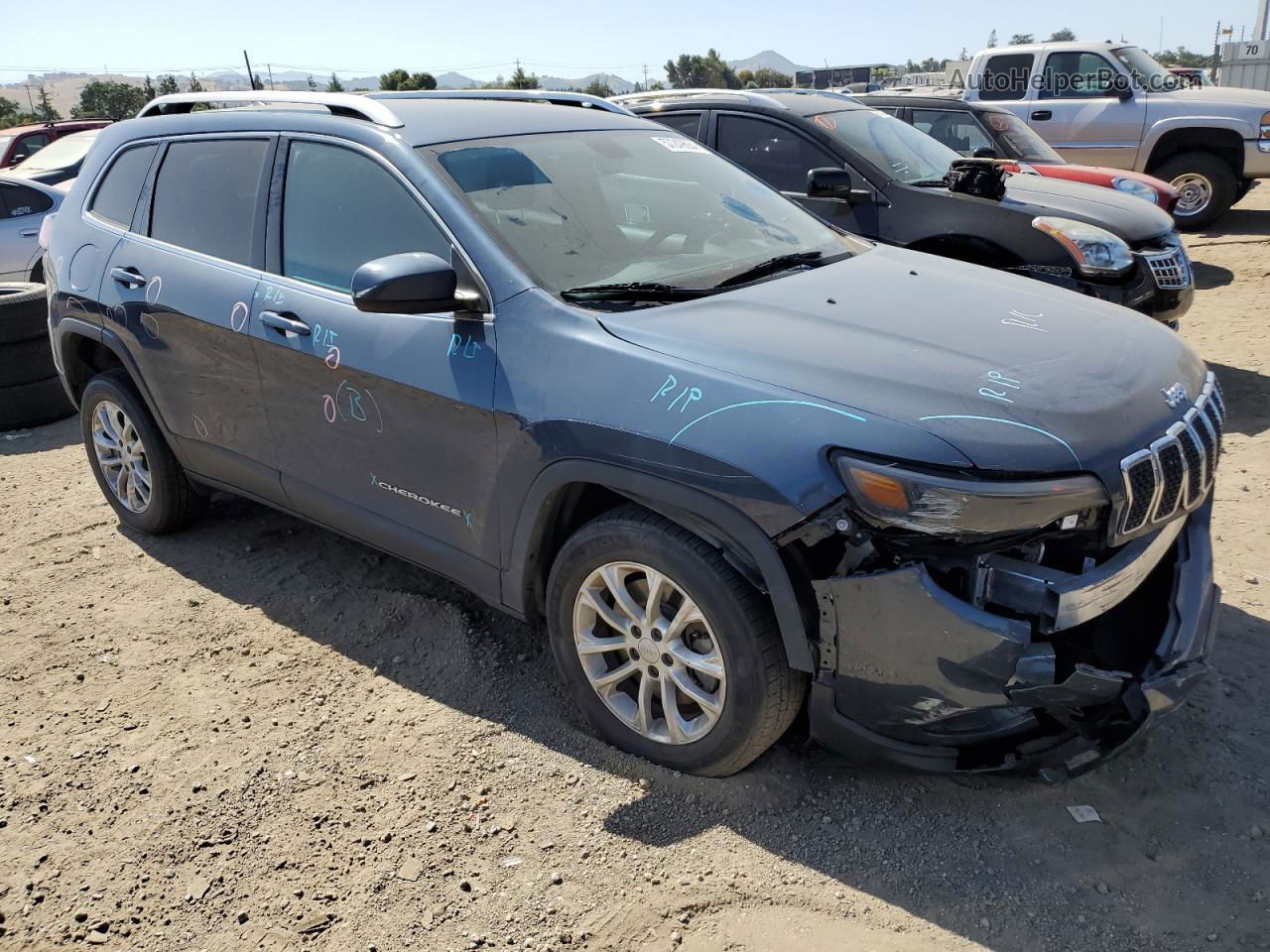 2019 Jeep Cherokee Latitude Синий vin: 1C4PJLCB2KD444406