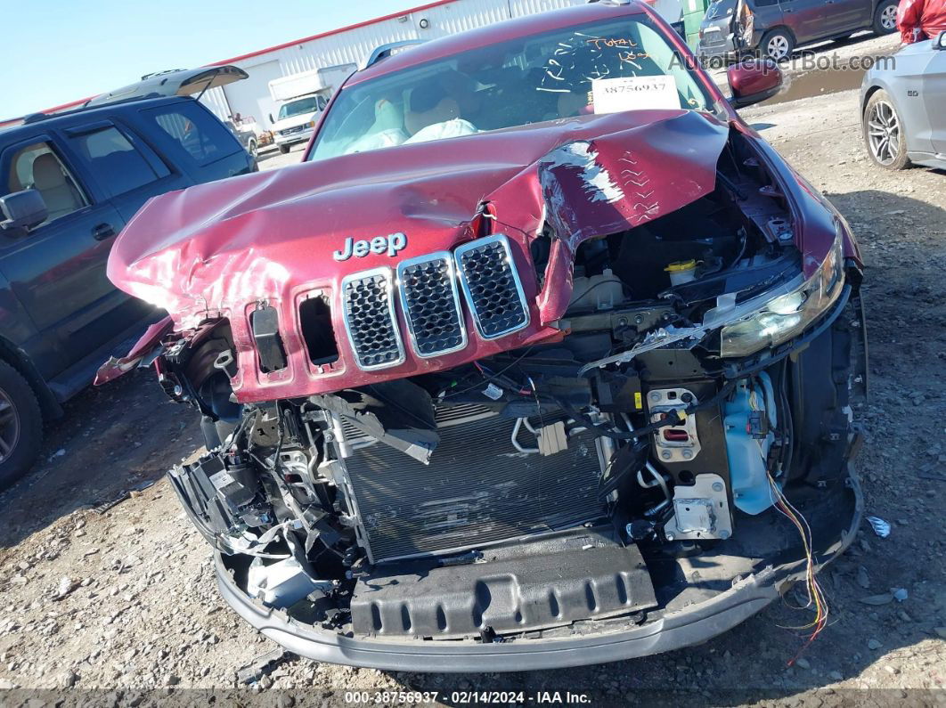 2021 Jeep Cherokee Latitude Fwd Burgundy vin: 1C4PJLCB2MD192224