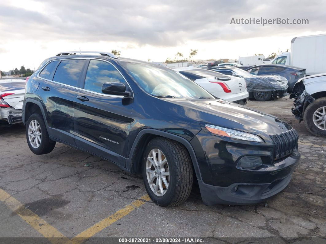 2015 Jeep Cherokee Latitude Black vin: 1C4PJLCB3FW732722