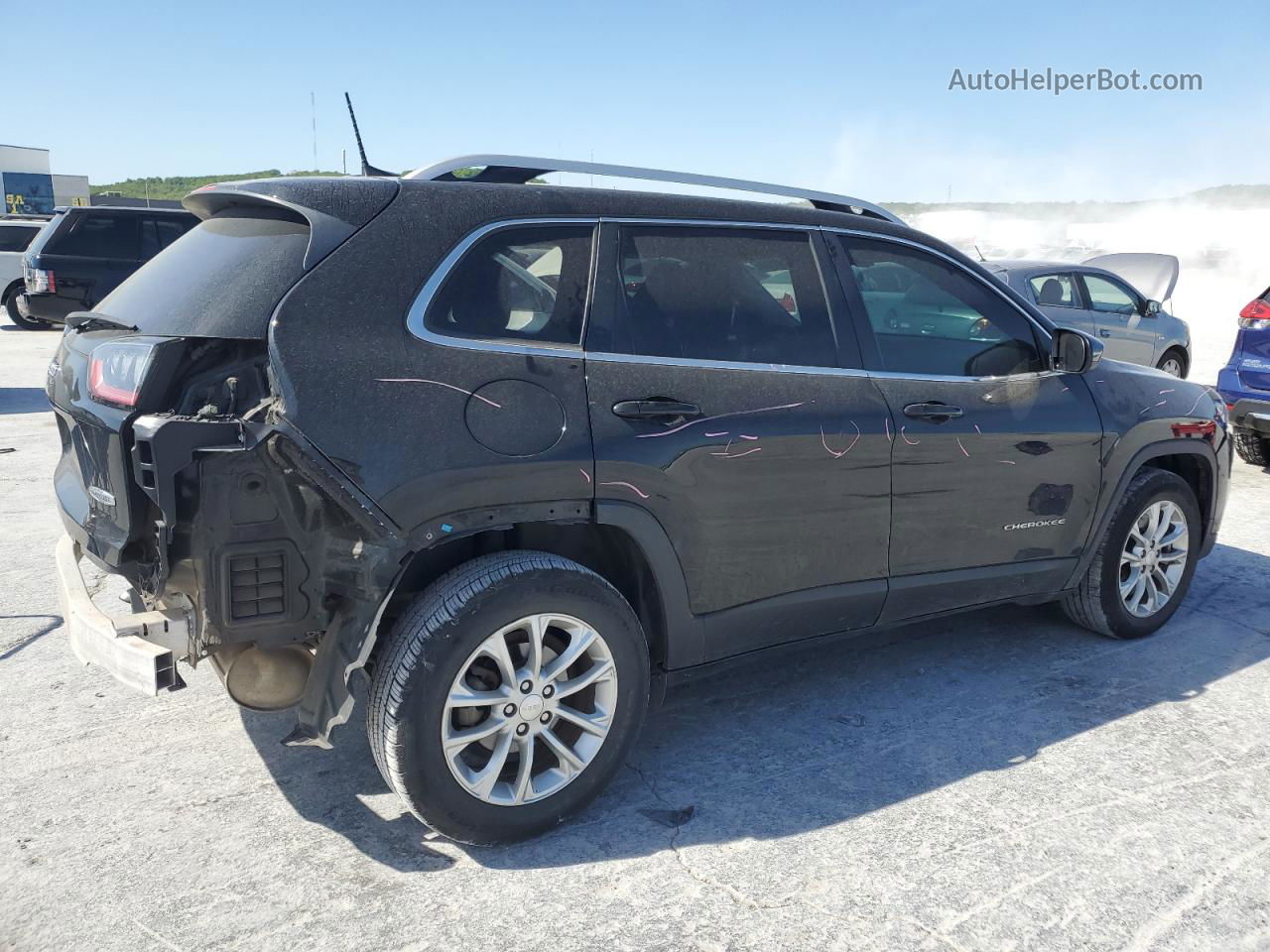 2019 Jeep Cherokee Latitude Black vin: 1C4PJLCB3KD114337