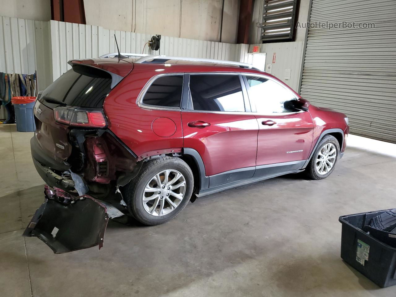 2019 Jeep Cherokee Latitude Maroon vin: 1C4PJLCB3KD205088