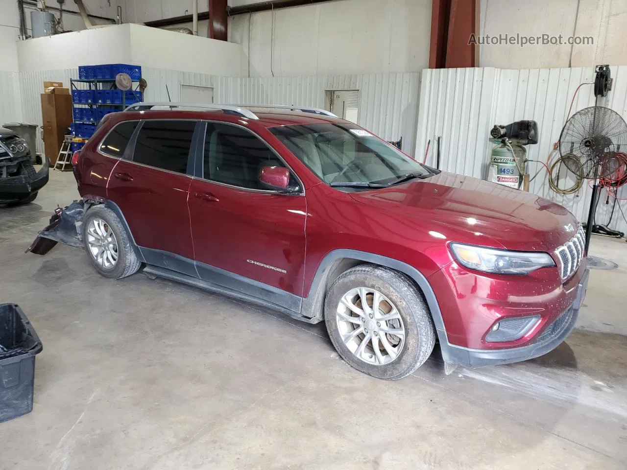 2019 Jeep Cherokee Latitude Maroon vin: 1C4PJLCB3KD205088