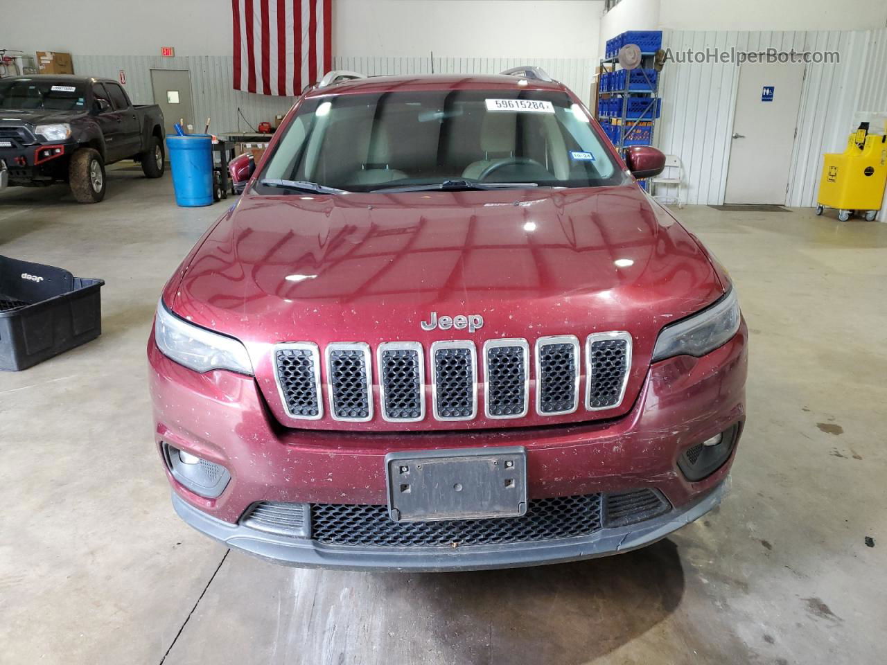 2019 Jeep Cherokee Latitude Maroon vin: 1C4PJLCB3KD205088