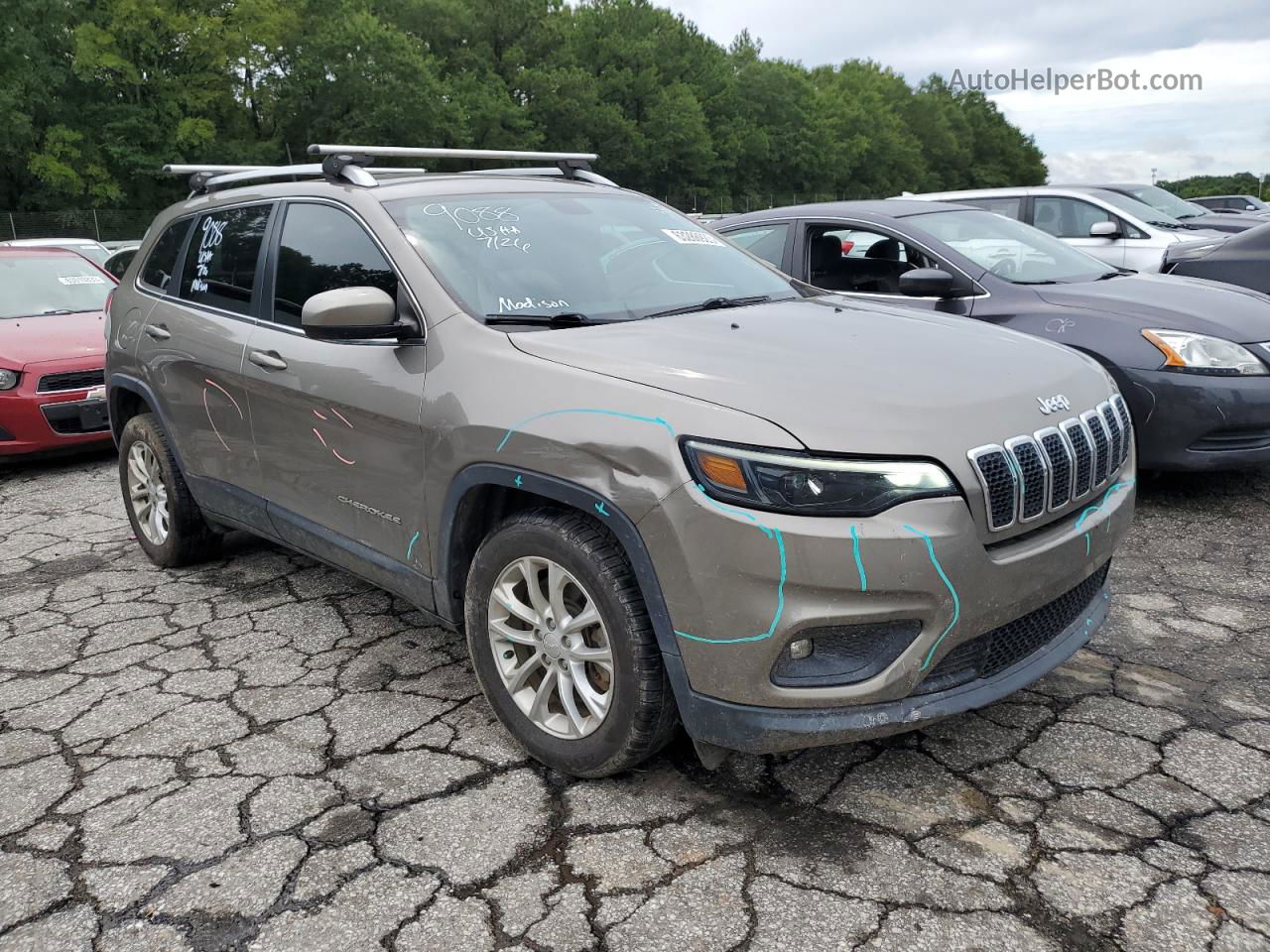 2019 Jeep Cherokee Latitude Tan vin: 1C4PJLCB3KD264531