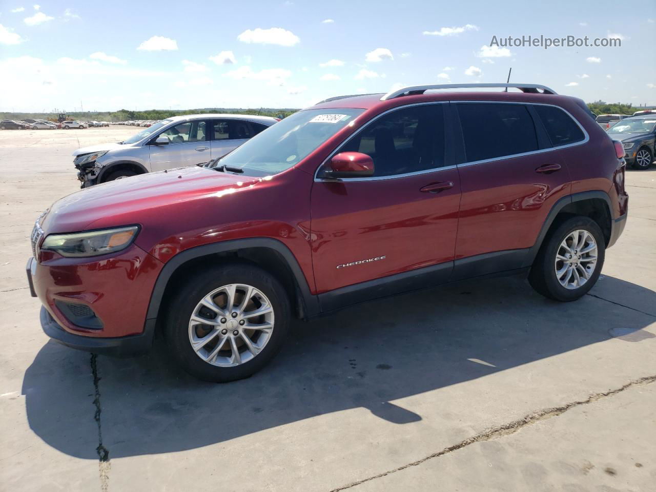 2019 Jeep Cherokee Latitude Red vin: 1C4PJLCB3KD290336