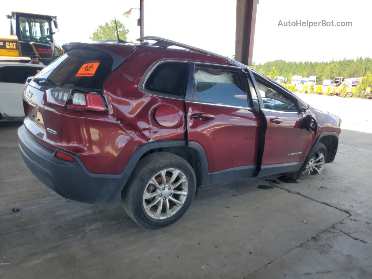 2019 Jeep Cherokee Latitude Бордовый vin: 1C4PJLCB3KD333315