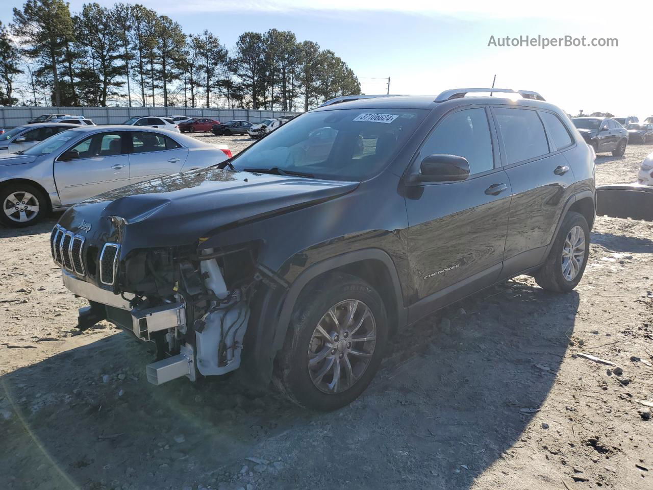 2021 Jeep Cherokee Latitude Black vin: 1C4PJLCB3MD169261