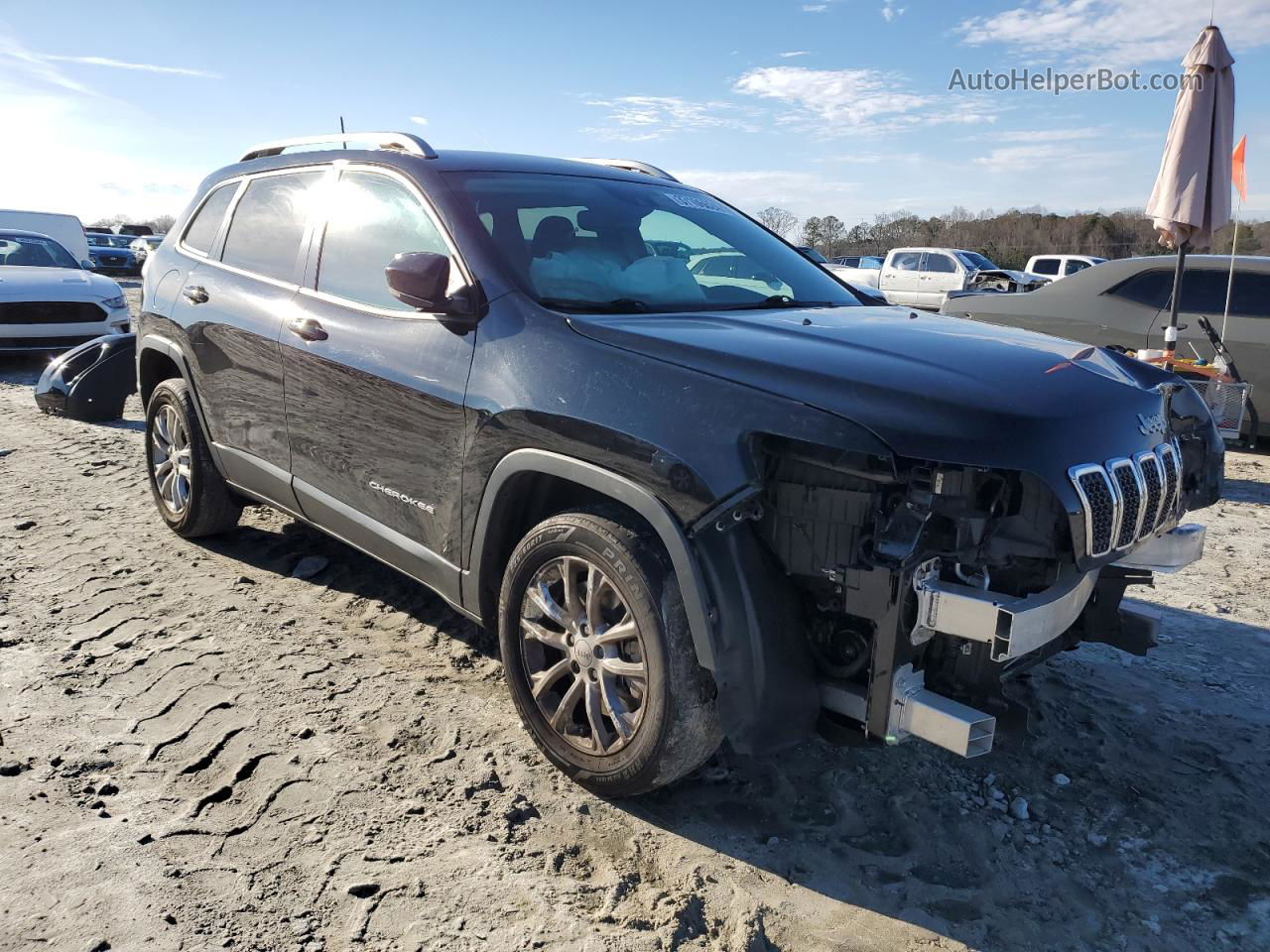 2021 Jeep Cherokee Latitude Black vin: 1C4PJLCB3MD169261