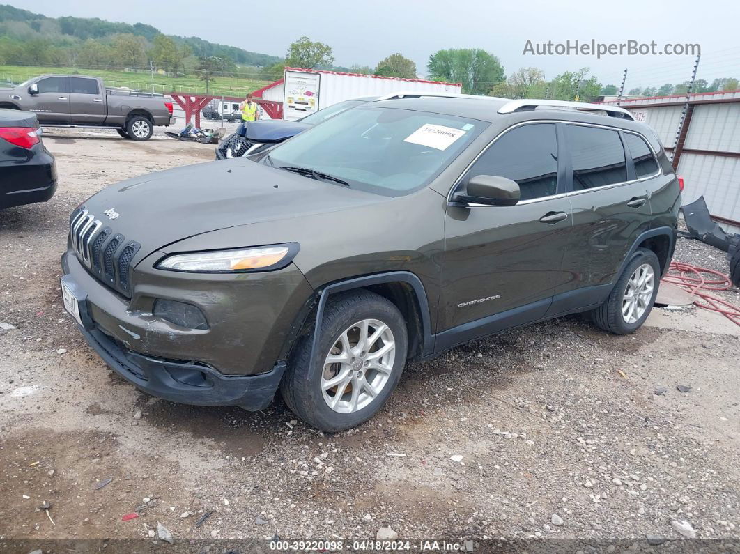 2014 Jeep Cherokee Latitude Green vin: 1C4PJLCB4EW261694