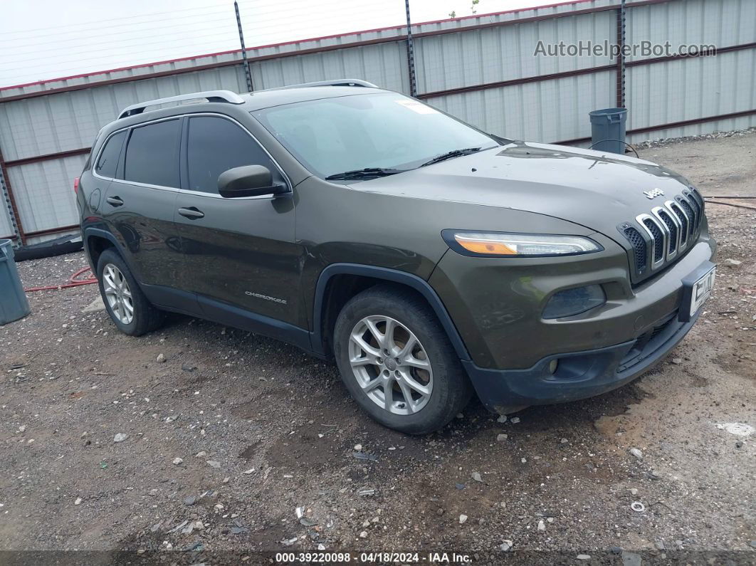 2014 Jeep Cherokee Latitude Green vin: 1C4PJLCB4EW261694