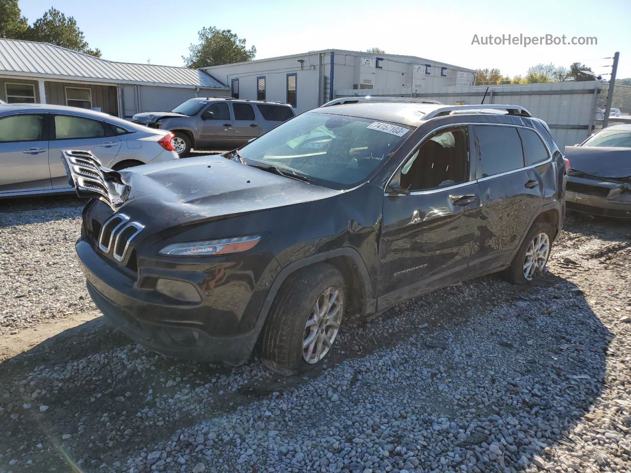 2016 Jeep Cherokee Latitude Черный vin: 1C4PJLCB4GW158942