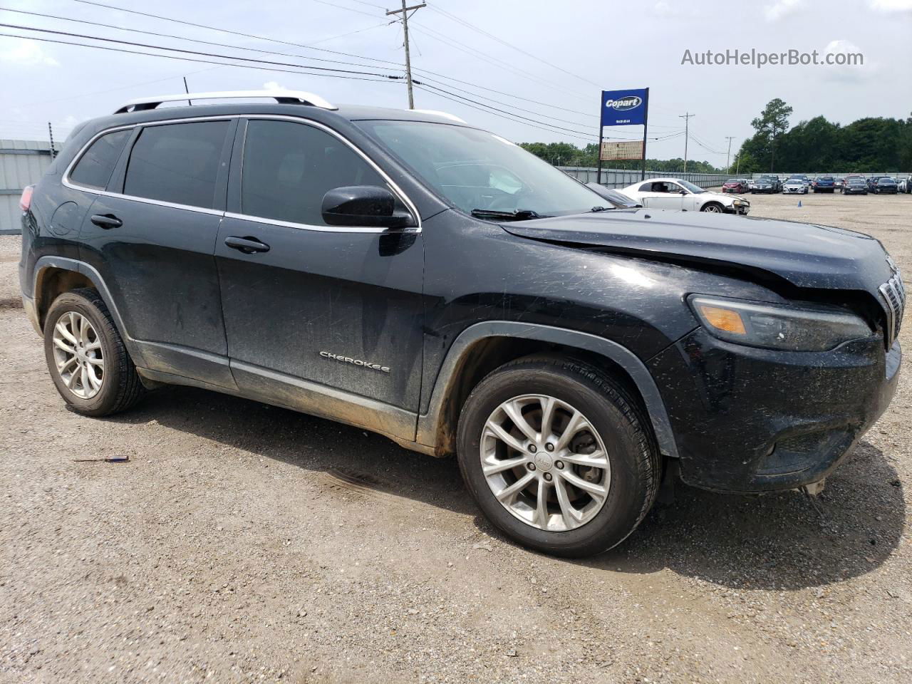 2019 Jeep Cherokee Latitude Черный vin: 1C4PJLCB4KD242229