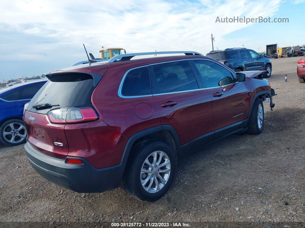 2019 Jeep Cherokee Latitude Fwd Maroon vin: 1C4PJLCB4KD455536