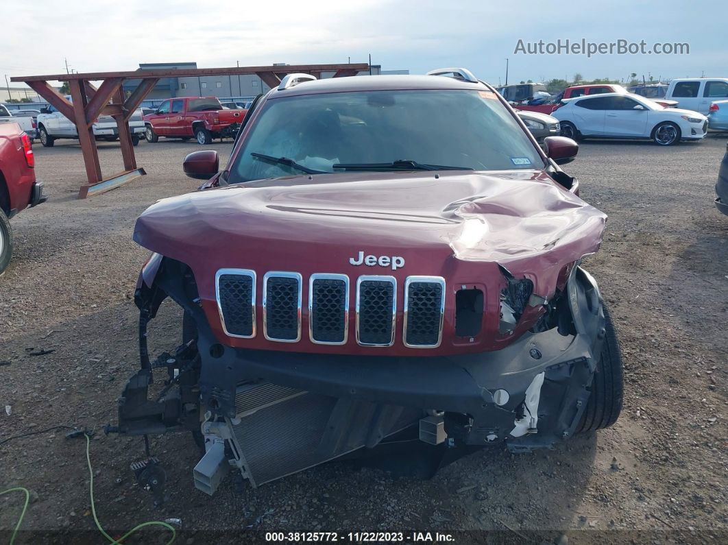 2019 Jeep Cherokee Latitude Fwd Maroon vin: 1C4PJLCB4KD455536